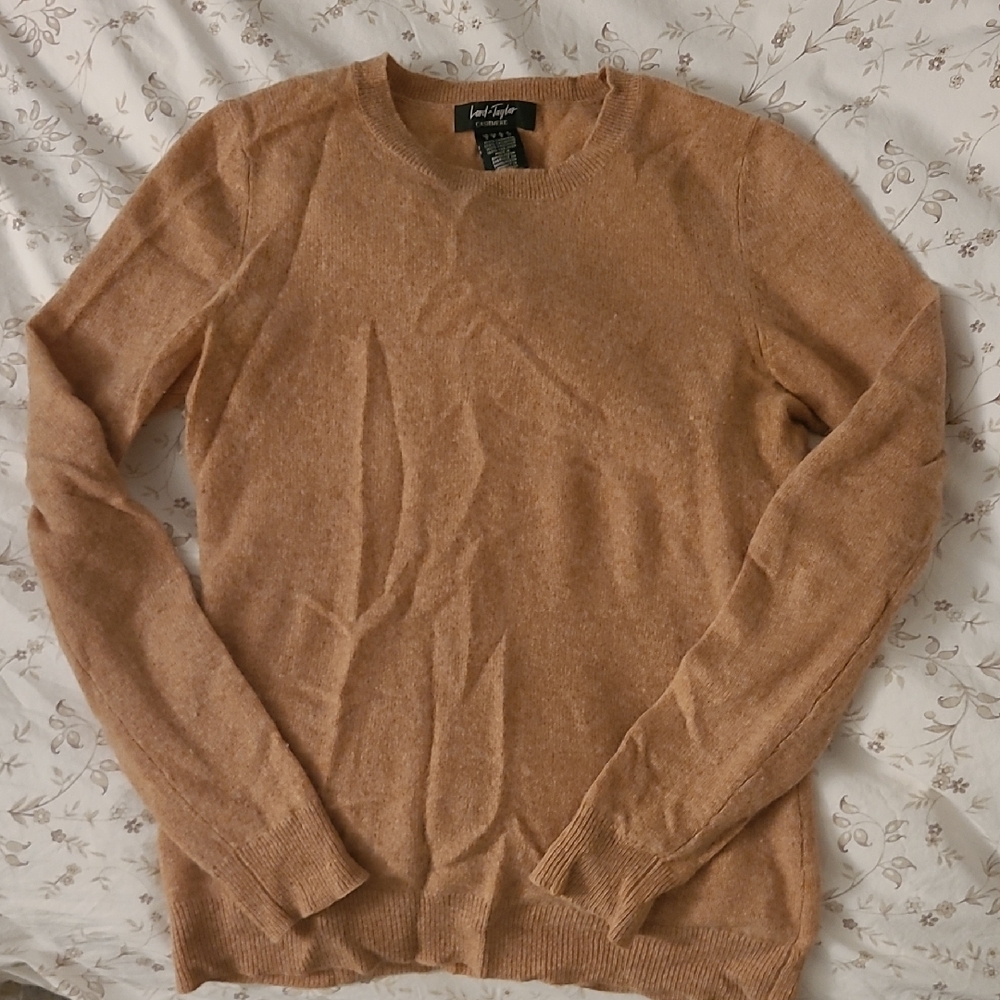Lord & Taylor Women's Tan Crewneck Sweater